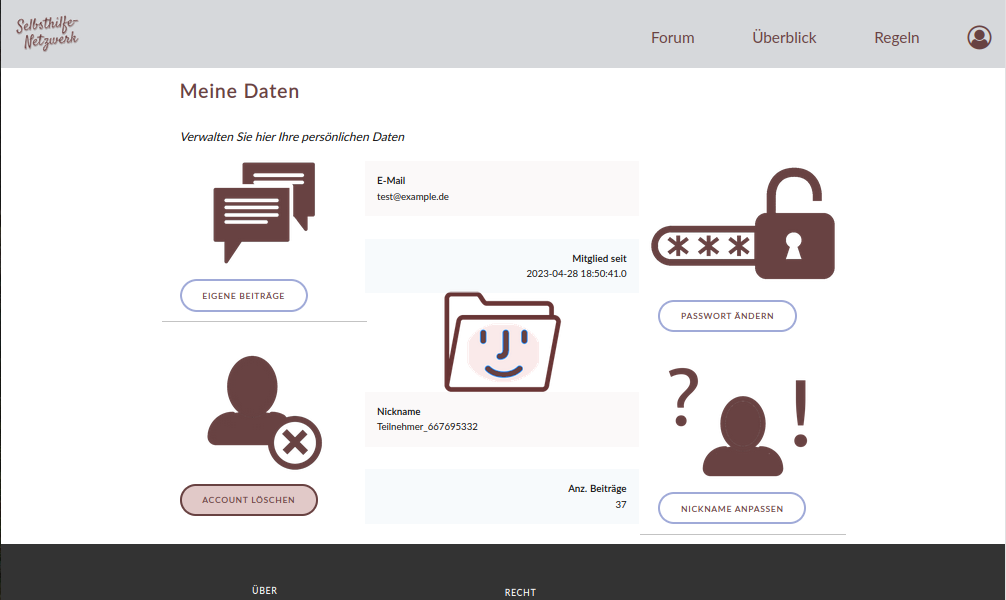 Meine Daten verwalten
